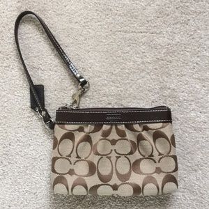Brown Coach Wristlet